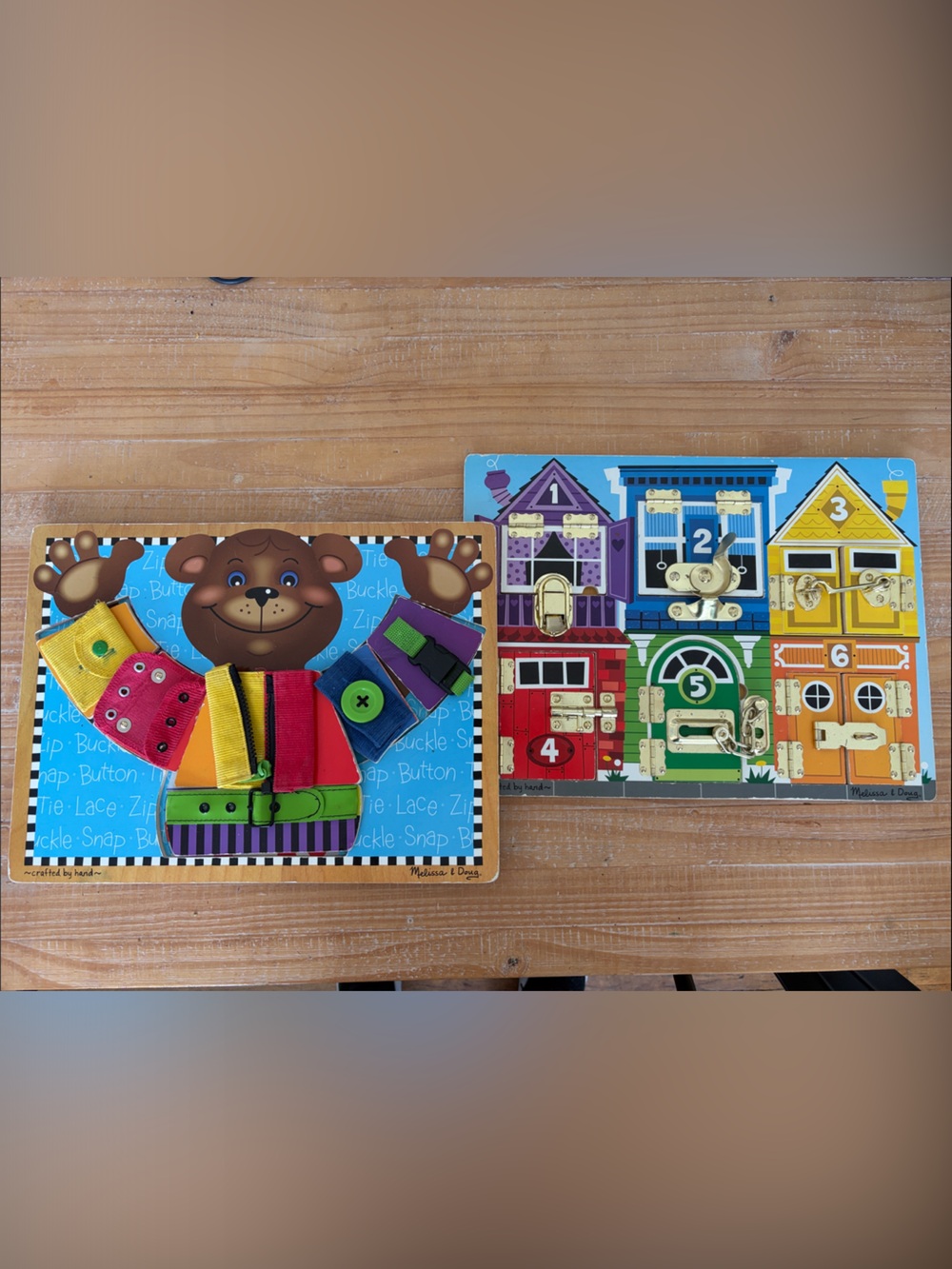 Melissa and Doug set of 2 activity boards